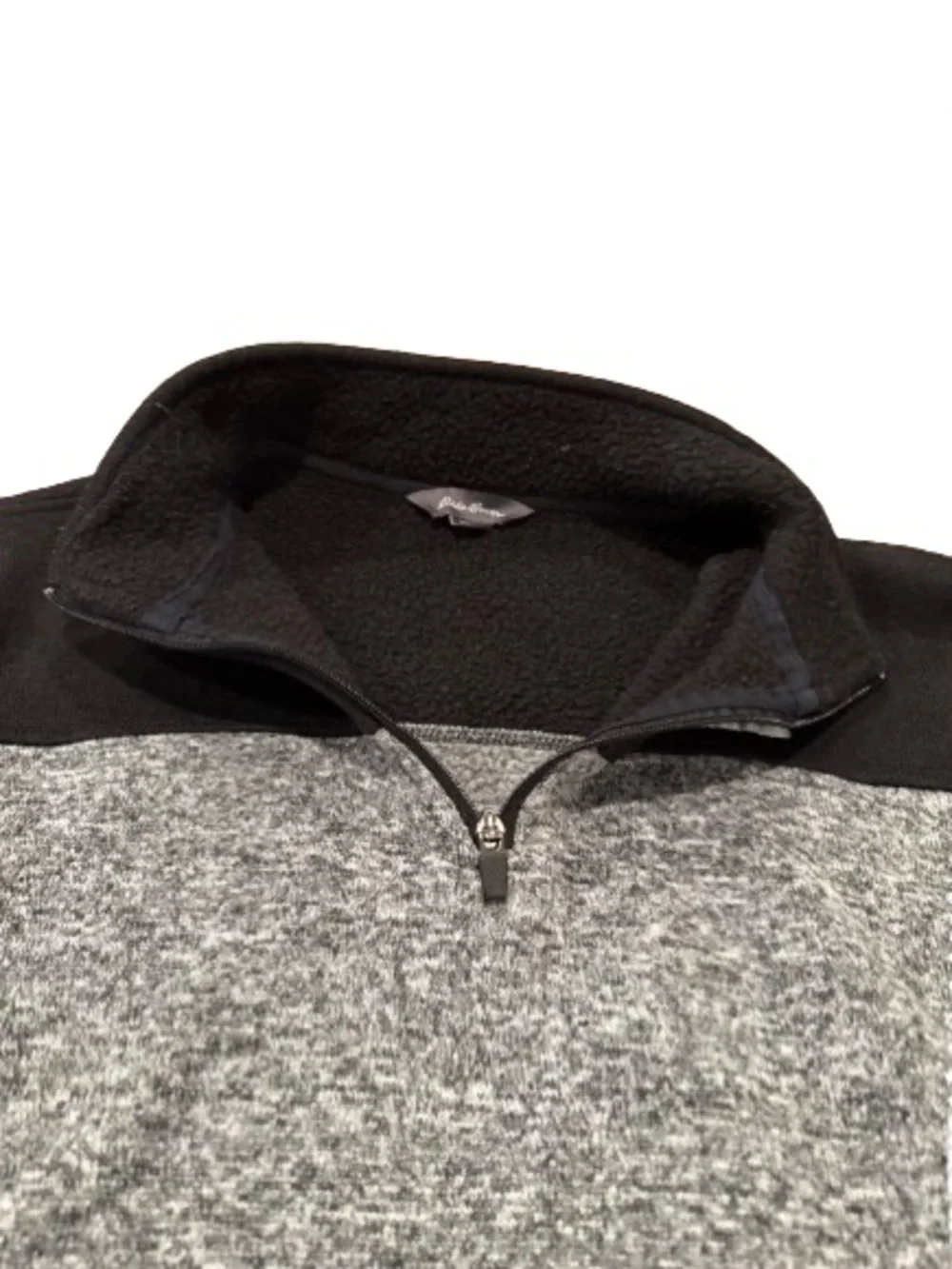 Eddie Bower Men's Heather Gray Quarter-Zip Sweater Pullover Size XXL